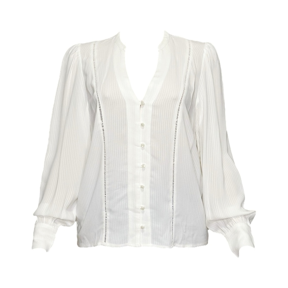 SÉZANE Talli Long Sleeve Shirt, Ecru, FR34